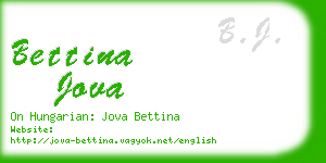bettina jova business card